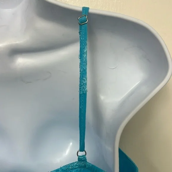 Honey & Sparkle Blue Atoll Floral Jacquard Babydoll Tank Top Sz XL NWT - Picture 6 of 10